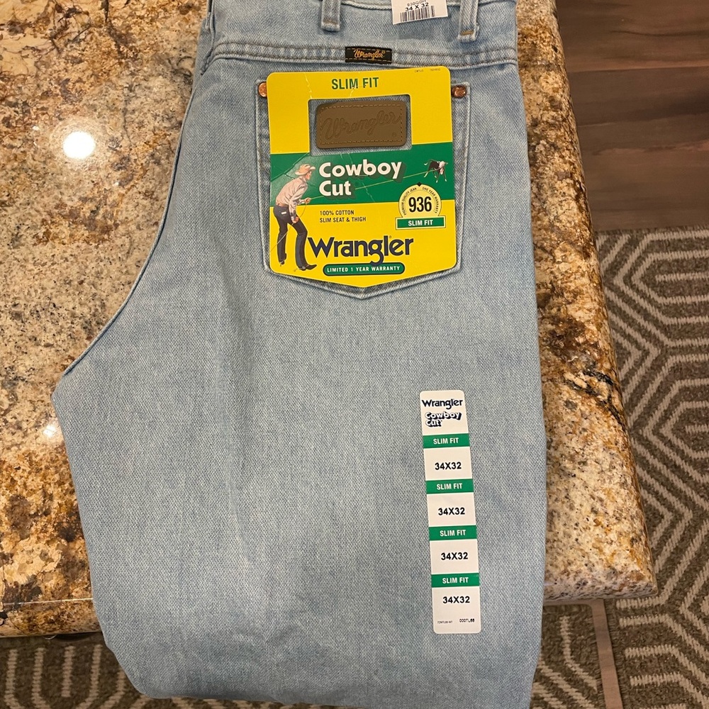 Wrangler Men's Slim Fit Cowboy Cut Jeans - Light Blue